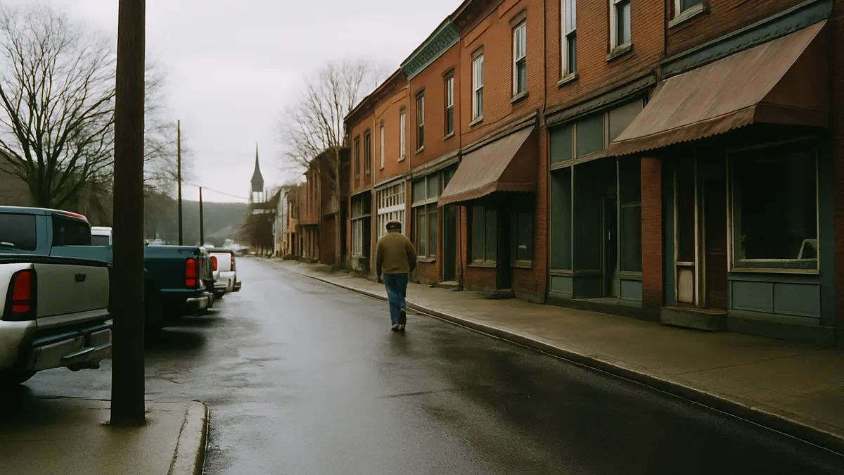 Main street of a small Pennsylvania borough