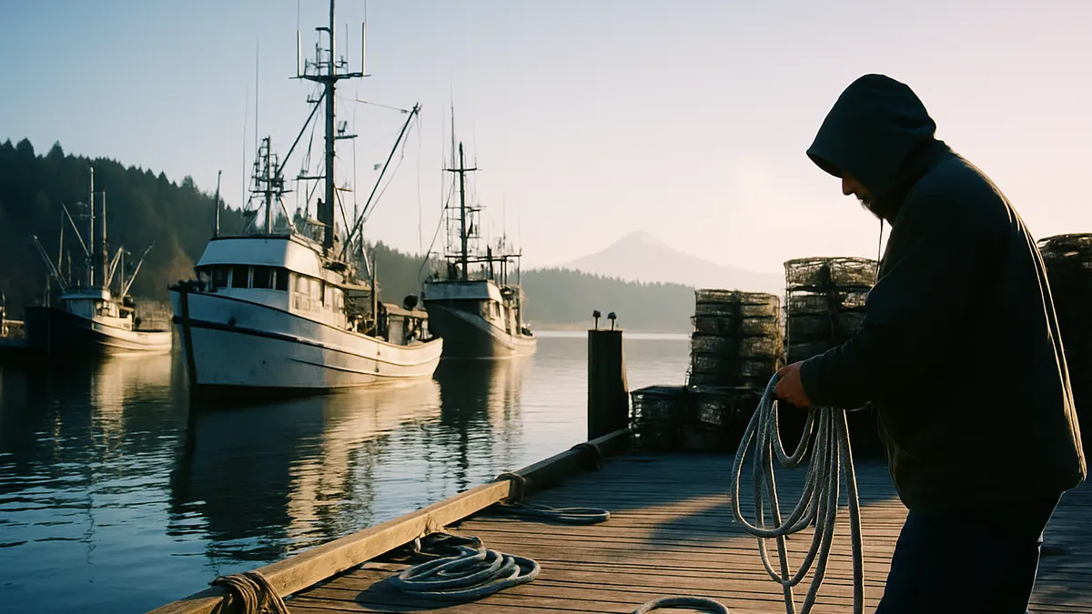 Harbour in Washington state on a clear morning